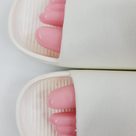 Nike Women's White Calm Wide Strap Slip-On Casual Slide Sandal Size 8 - Picture 3 of 7